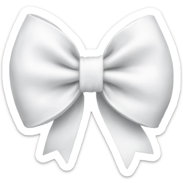 White bow sticker