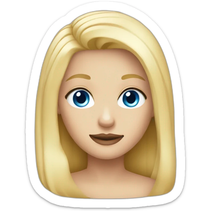 Blondie with blue eyes sticker