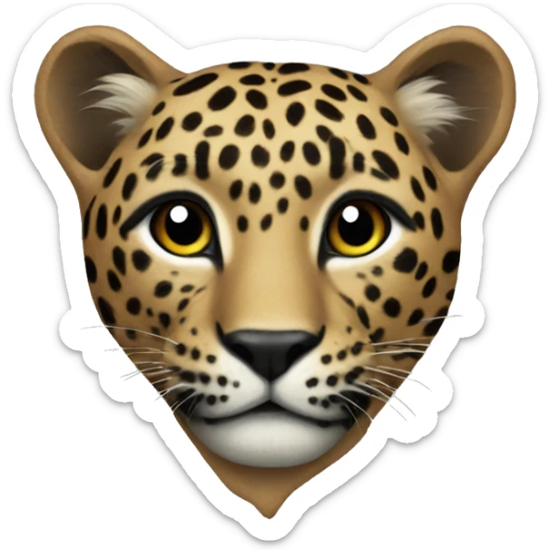 Leopard heart sticker