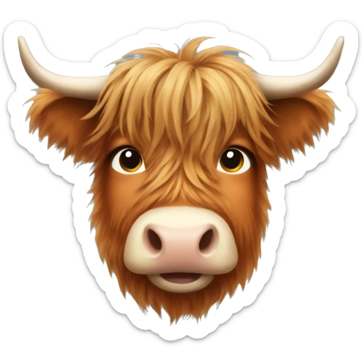 Highland cow sticker