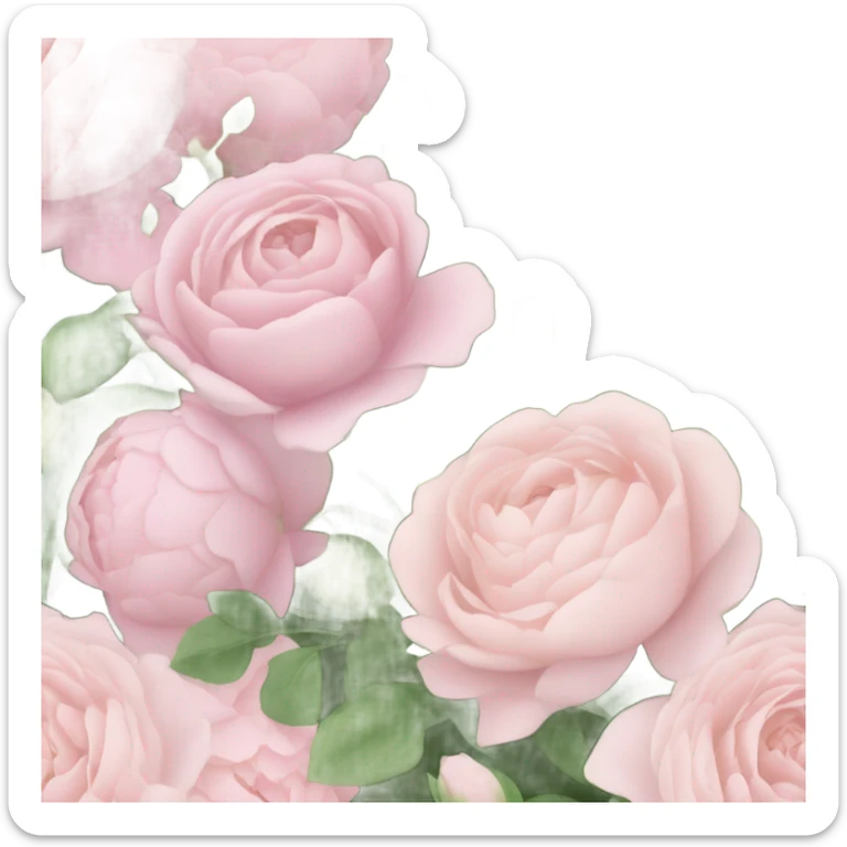pale pink flower bouquet  sticker