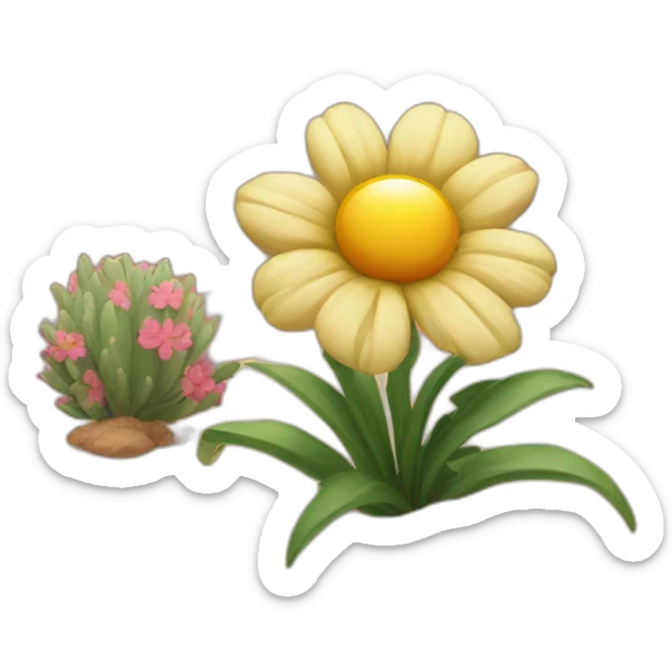 Flower and desert sticker