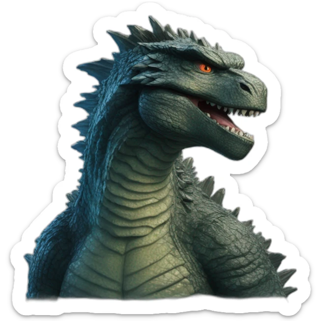 Cinematic Godzilla (proportional)calm (realistic) (Godzilla King of the Monsters, 2019) sticker