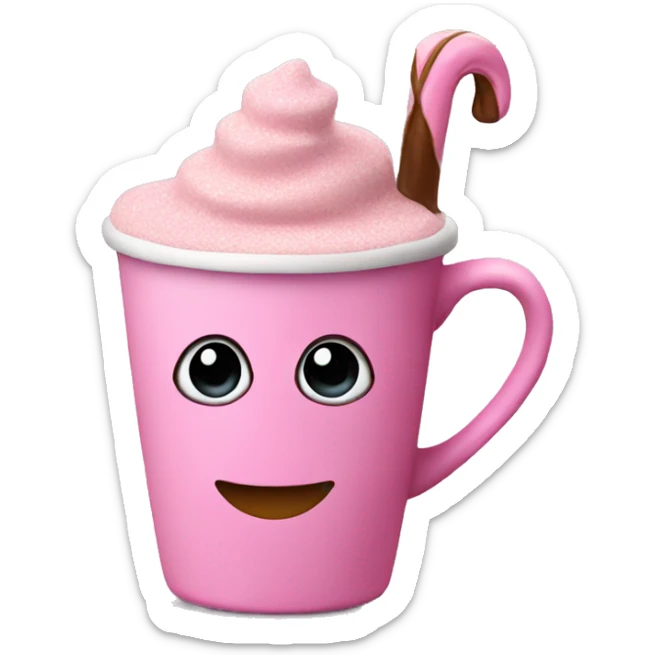 Pink hot chocolate  sticker