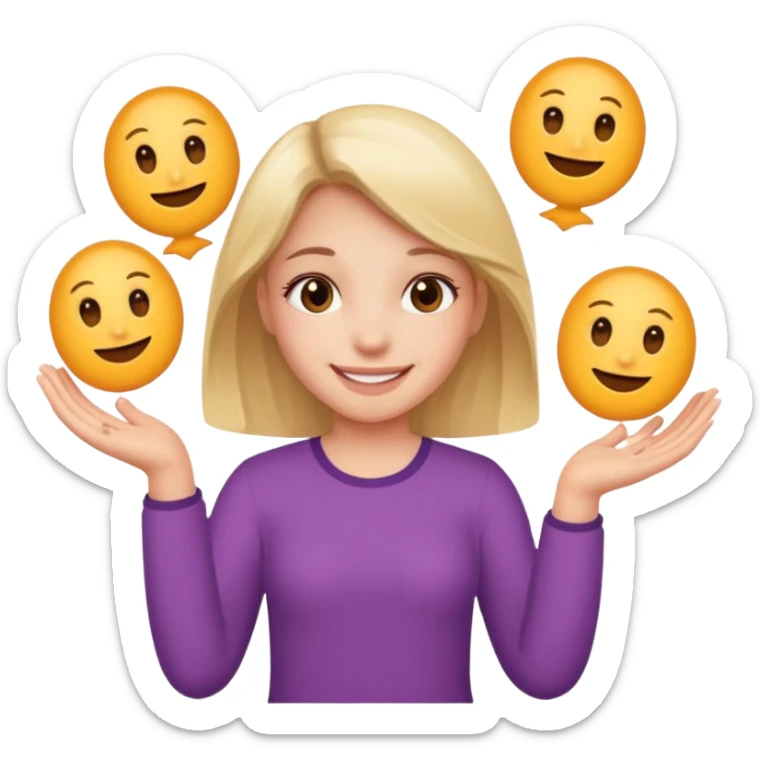 girl holding a six in one hand and a seven in the other hand sticker