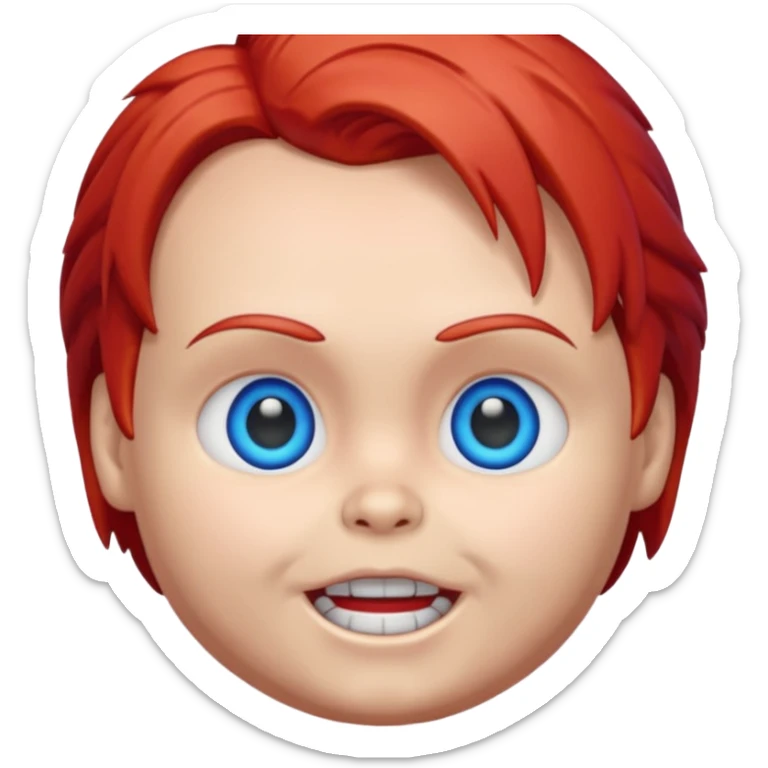 Un emojin de chuky sticker