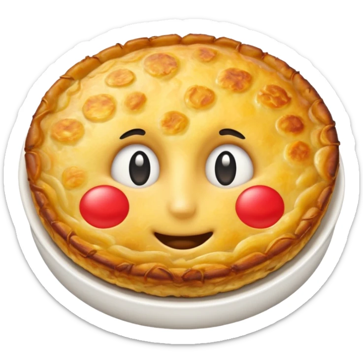 emoji of a Swiss rösti, round, golden and crispy without face sticker