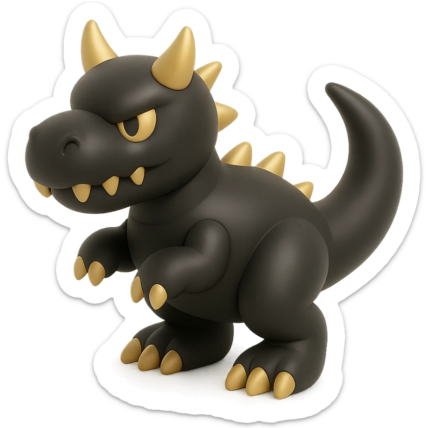 balloon style devil dinosaur sticker