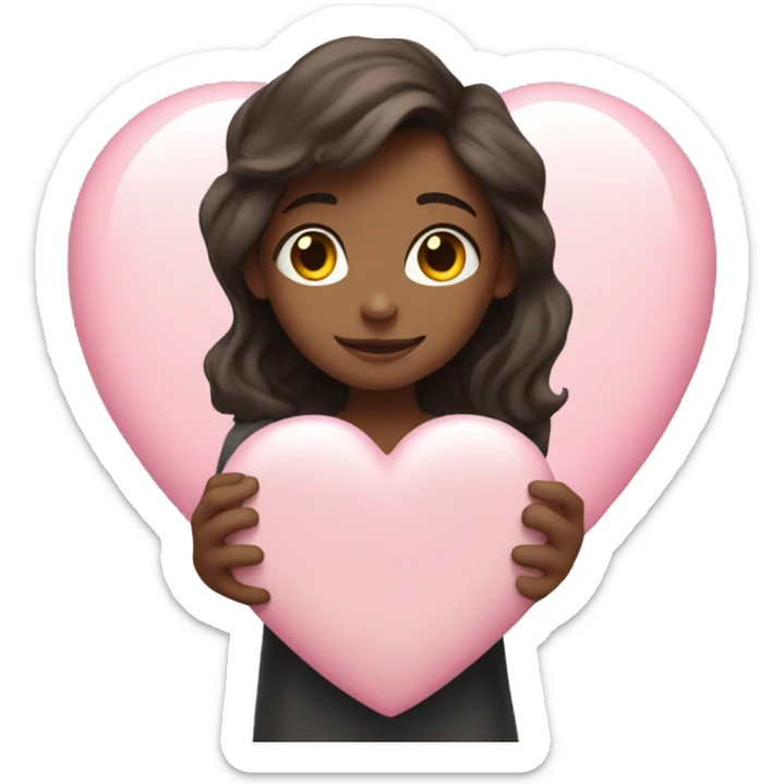 Light pink heart sticker