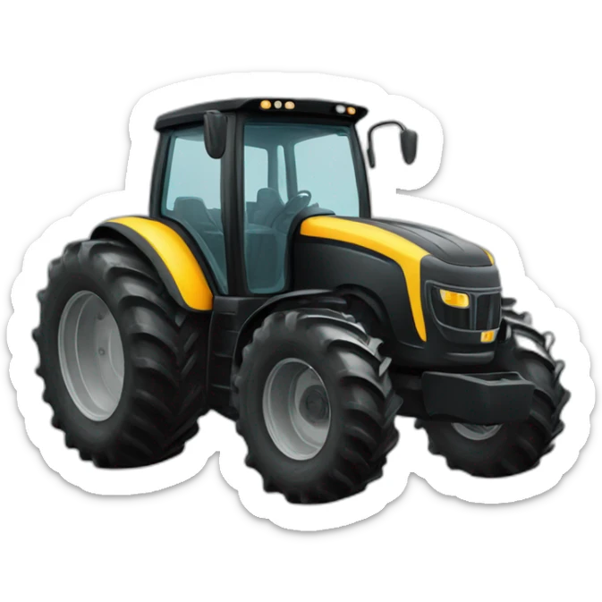 black tractor sticker