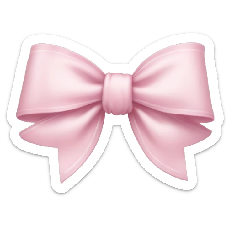 Light pink bow sticker