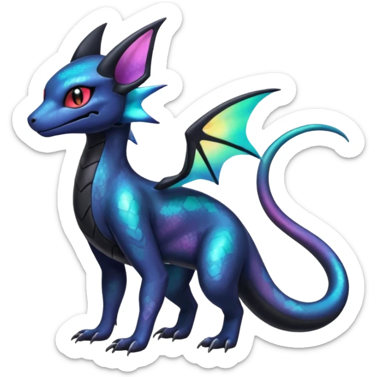 Shiny Nebulae Salandit-Noivern-Umbreon-Hybrid (Full body) sticker