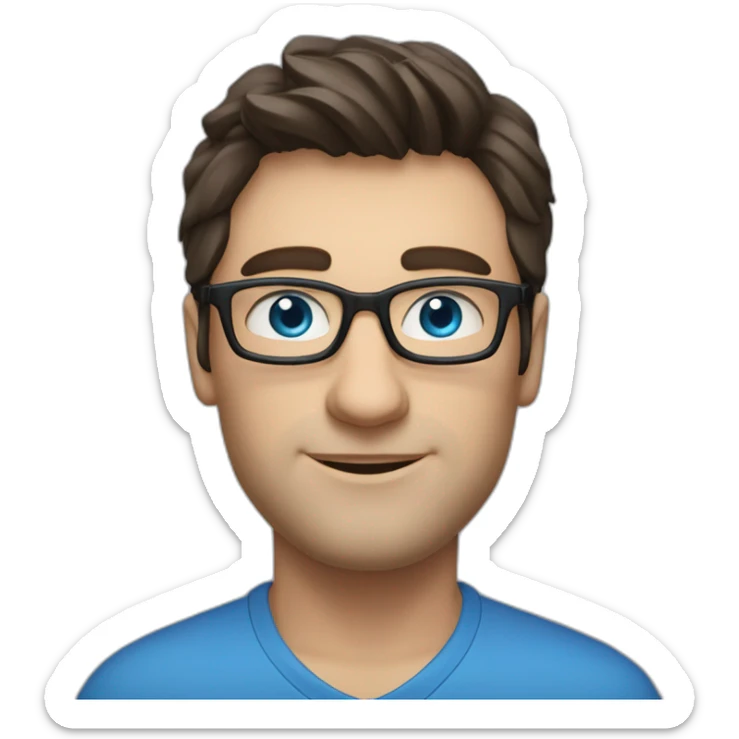 alex yurkevich, man with dark hair, blue eyes, glasses, developer, govar app founder sticker