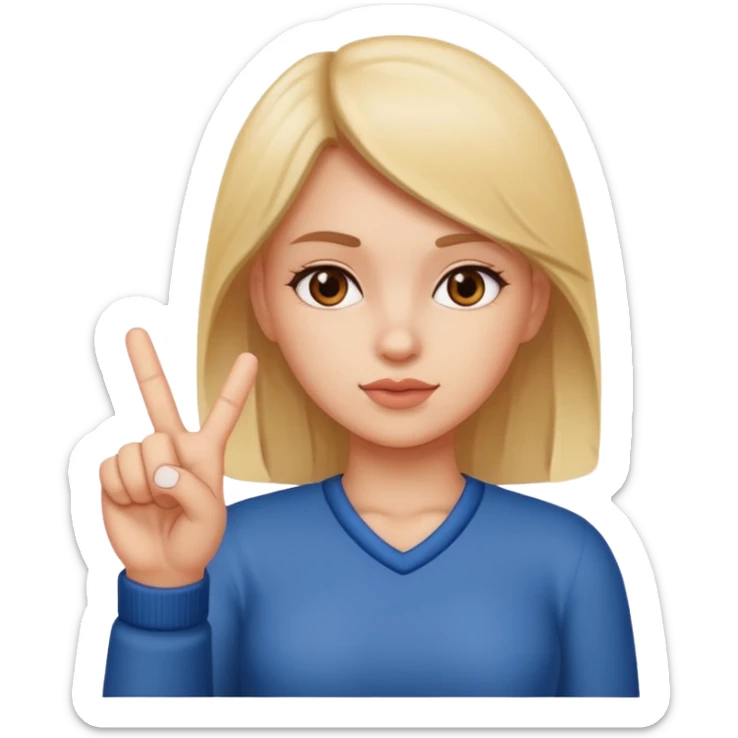 A girl who doing the middle finger  sticker