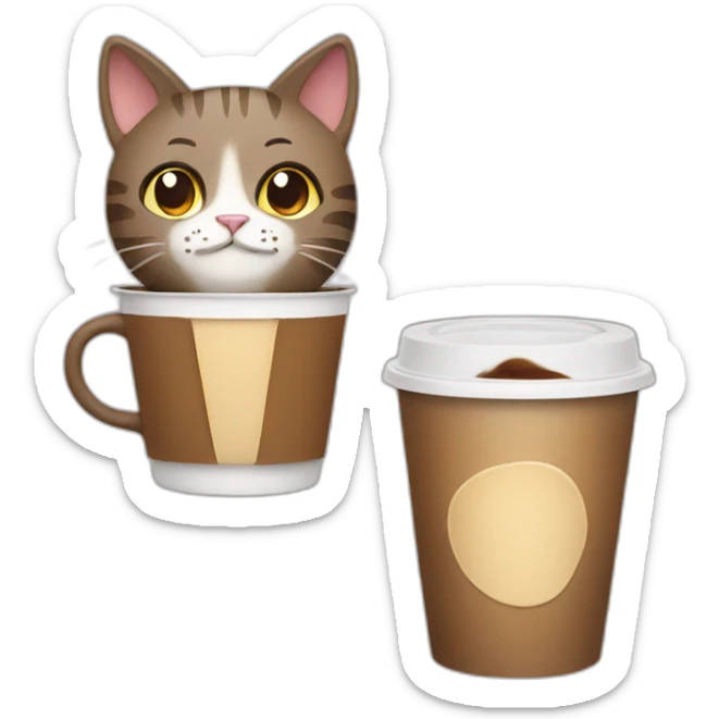 coffee cat sticker