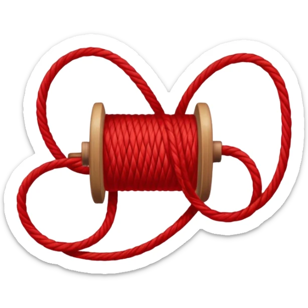 Un fil rouge qui représente la théorie du fil rouge sticker