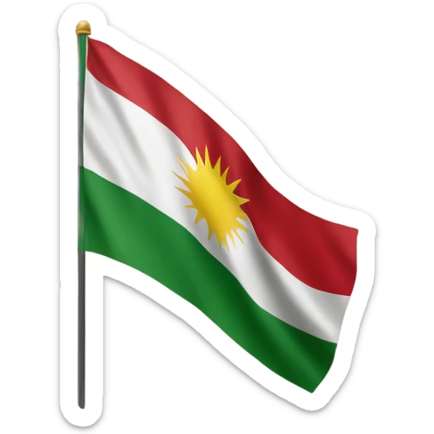 Kurdistan flag sticker