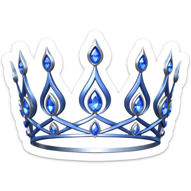The Ravenclaw Diadem is a tiara-like object with, made of gleaming silver and set with glittering blue gem. It is enchanted and round  sticker