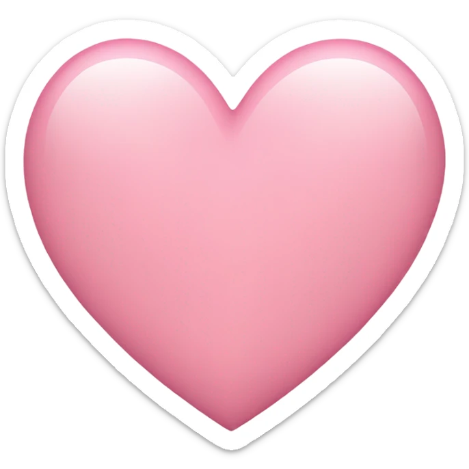light pink heart sticker
