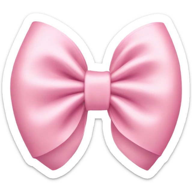 light pink bow on light pink bow sticker