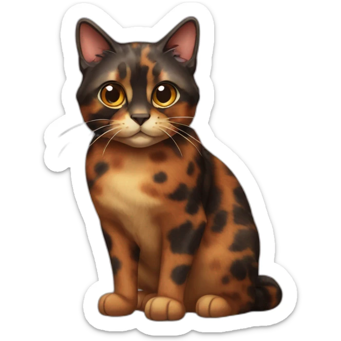 Tortoiseshell cat sticker