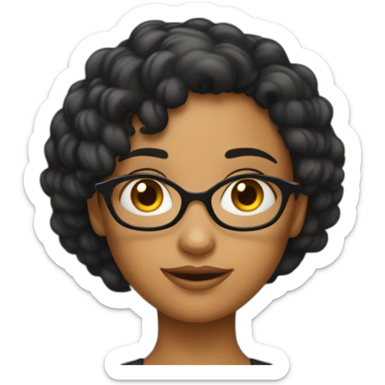 emoji fille noire qui lève les yeux en l'air sticker