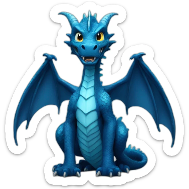 Blue dragon sticker