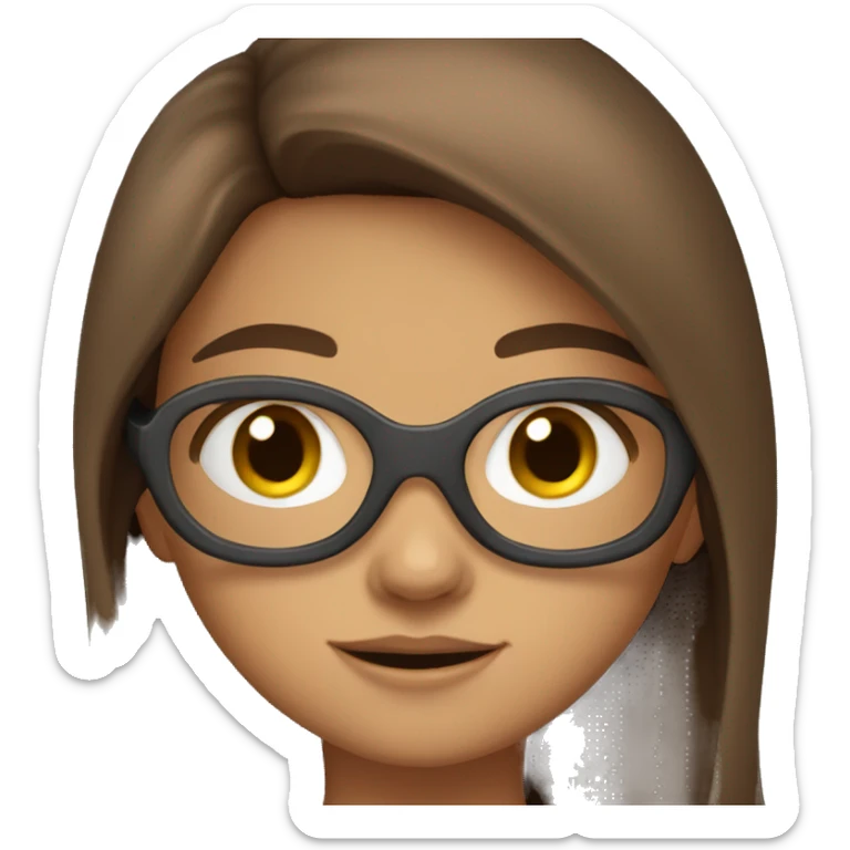 superhero, child, girl, long brown hair, brown eyes, hispanic sticker