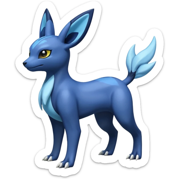 Manectric-Electrike-Lugia-Umbreon-Fakémon-hybrid-creature (full body), 4 legs sticker