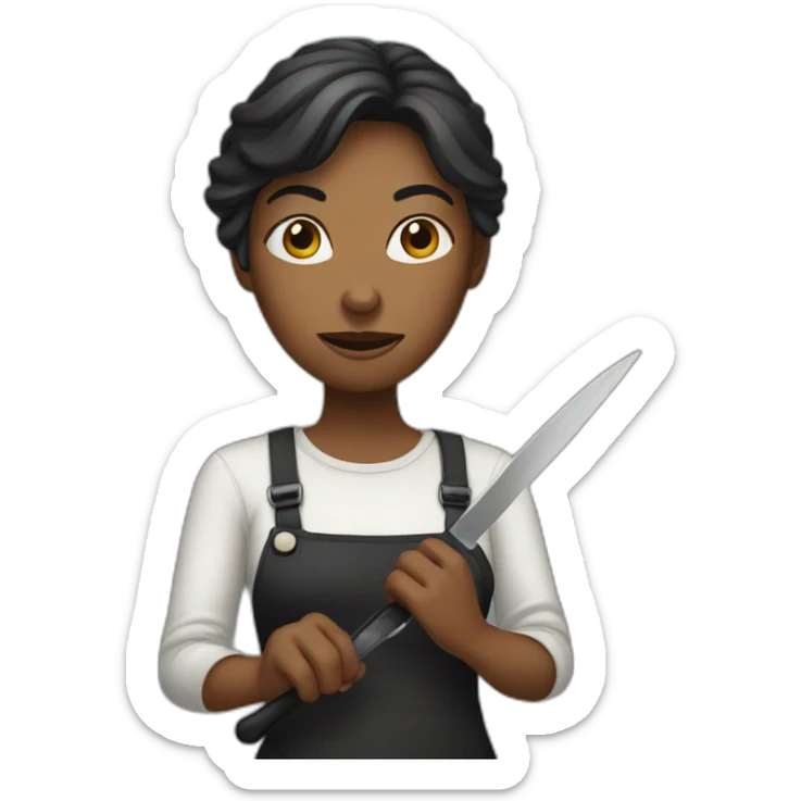 WOMAN WITH A KNIFE sticker