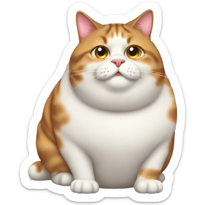 Fat cat sticker