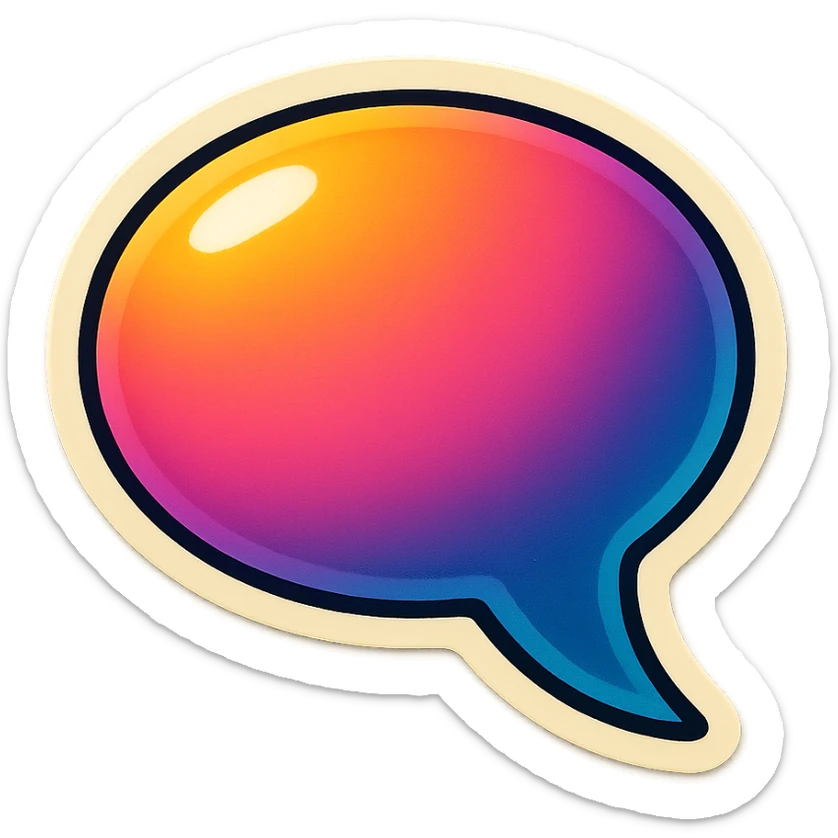 speach bubble sticker