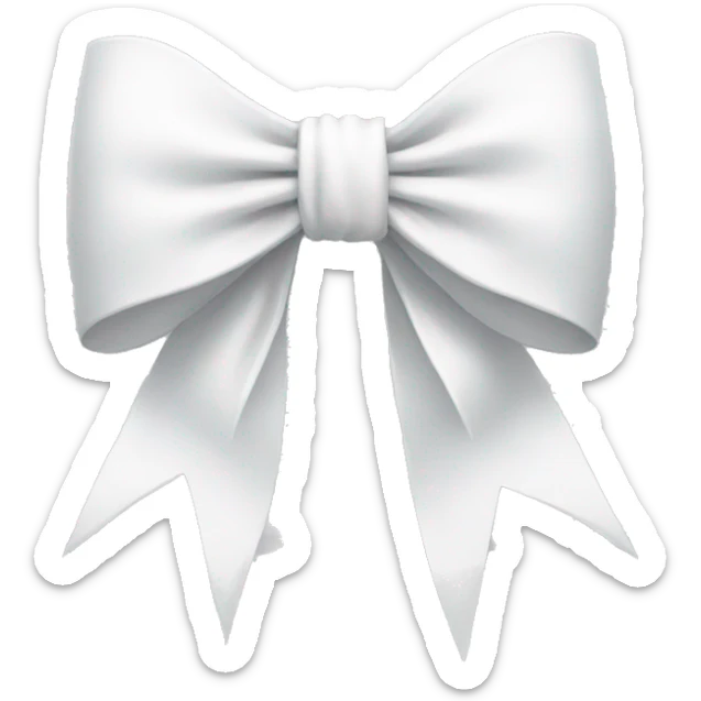 white bow sticker