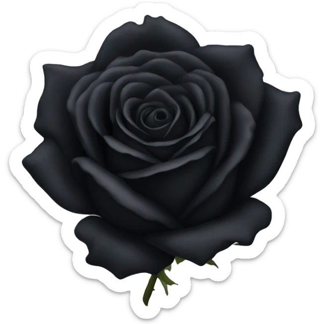 Black rose sticker