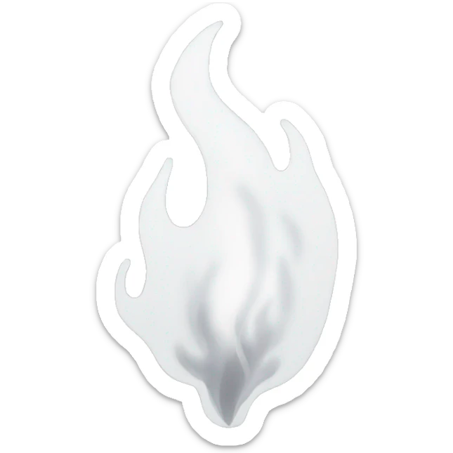 white flame sticker