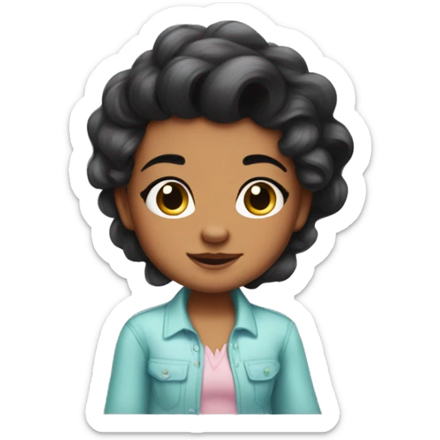 ariel mix baby boss, body and hair like ariel, face like baby boss sticker