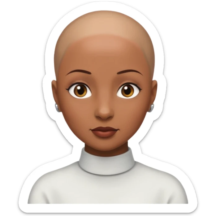 So she supposed to be bald and I kind of want her facing her side I still don’t kind of her body to show sticker