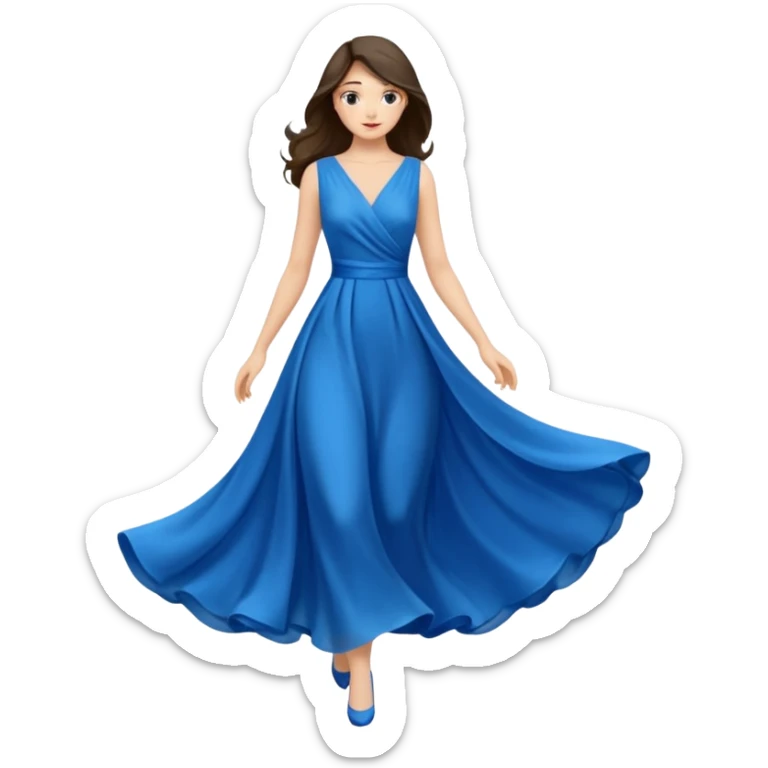 blue dress sticker