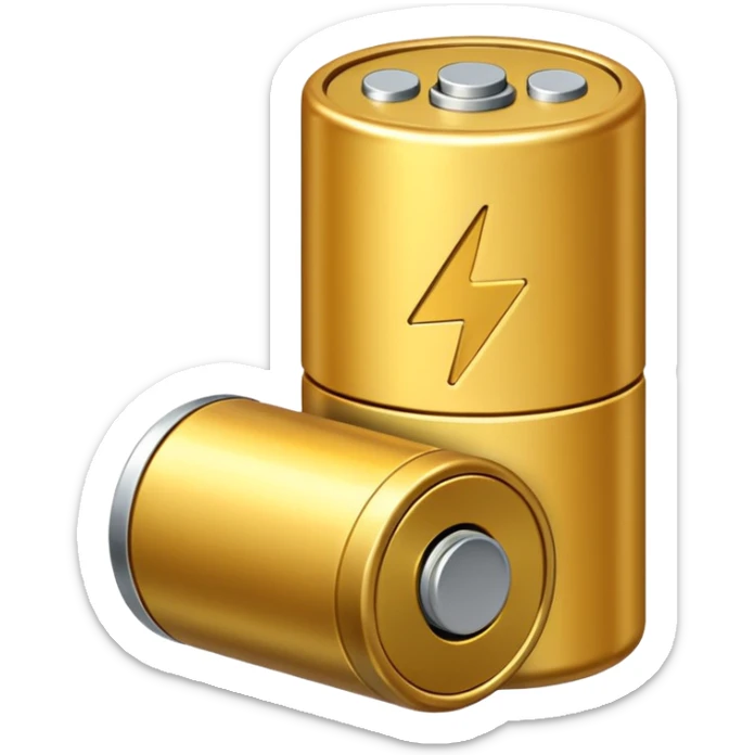 a battery emoij, with the outline of a battery, but on the inside instead of a charging level containing vertically stacked coins sticker