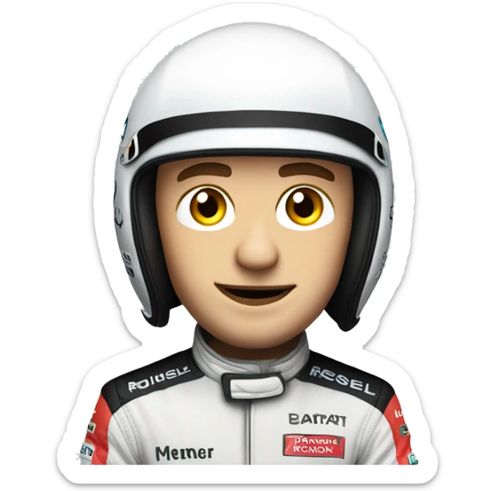 George Russel F1 Driver emoji in his Mercedes race suit  sticker