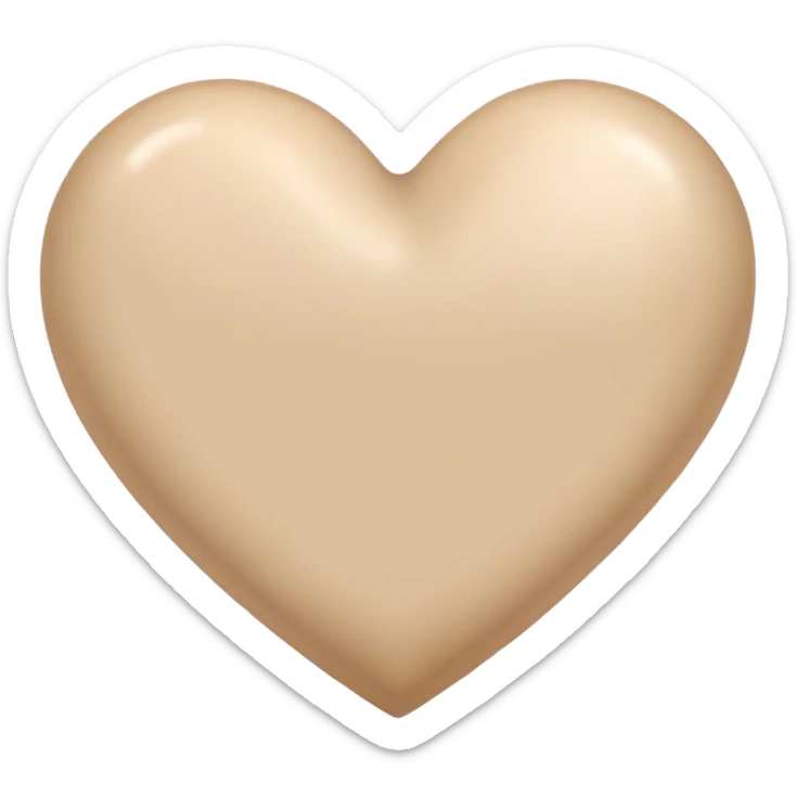 Beige heart sticker