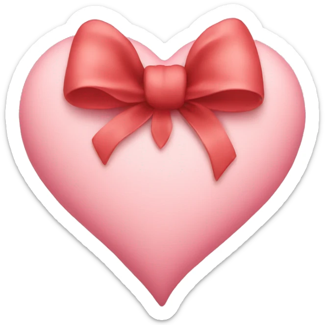 Heart with bow sticker