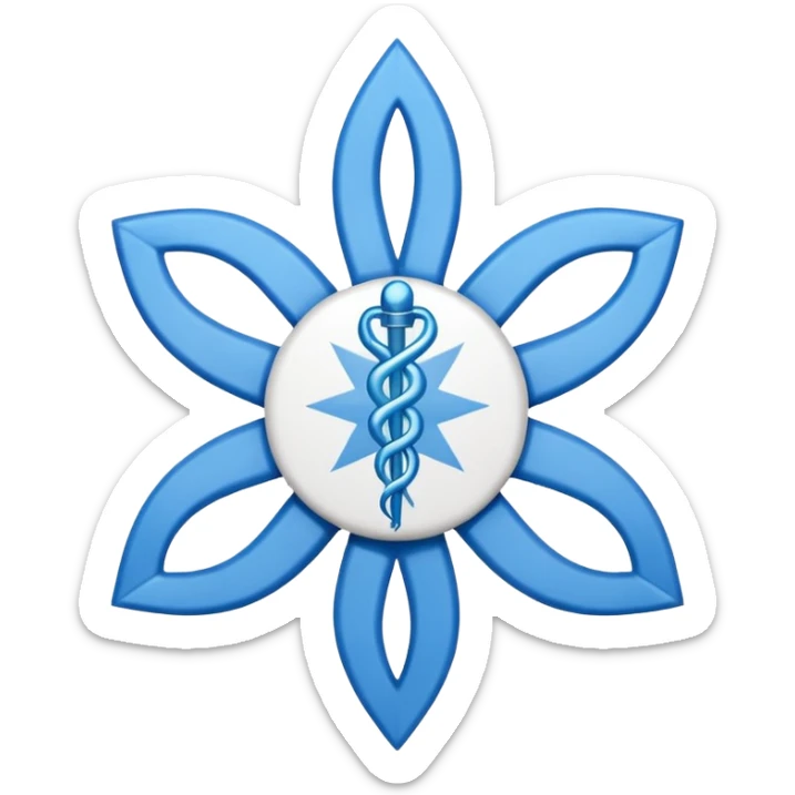 medical star of life (rod of Asclepius) symbol sticker