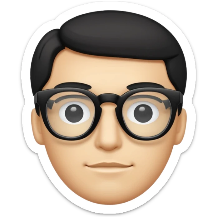 black glasses sticker