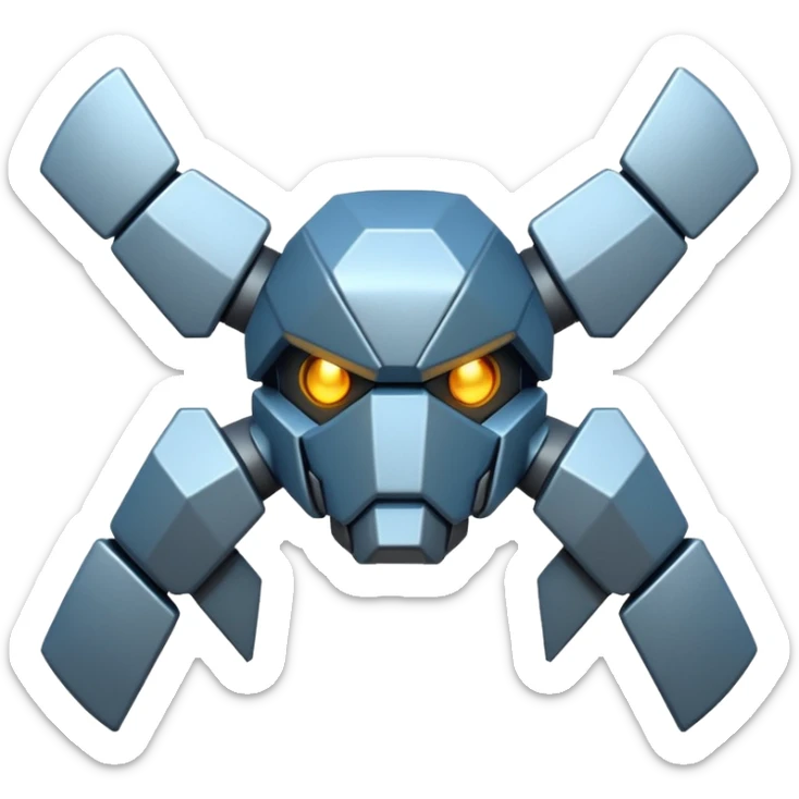 Haz un emoji del Pokémon metagross y 1ue sea fiel al pokemos sticker