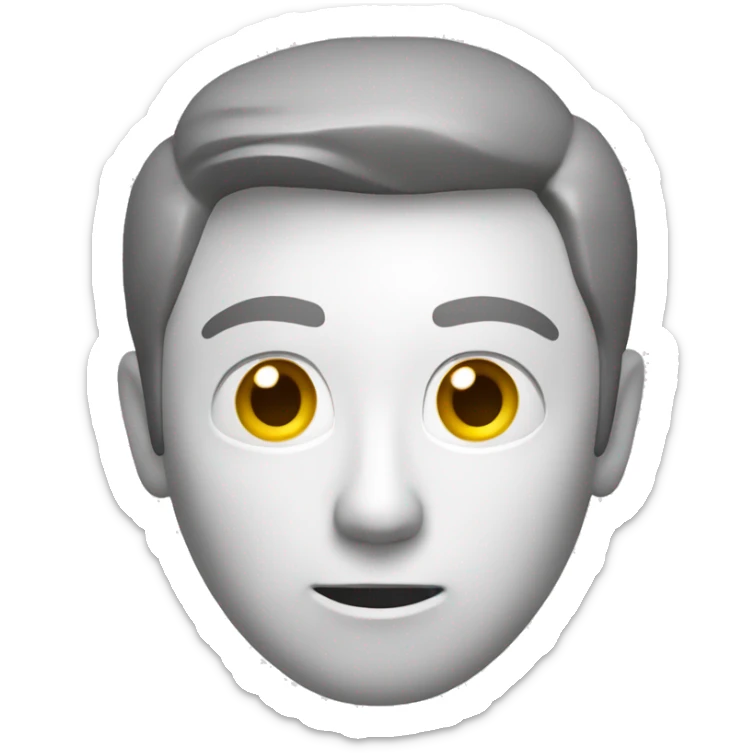 Creating a simple 3D color illustration of the 😑 emoji on a pure white background. The design should feature a neutral face with closed, flat eyes and a straight mouth, conveying a sense of disinterest or annoyance. sticker