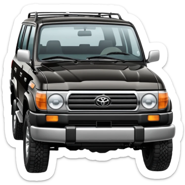 Photorealistic Black Toyota 80 series landcruiser sticker