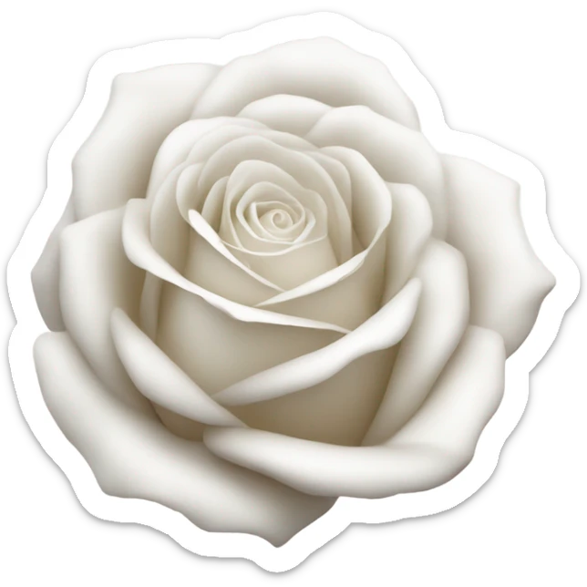 White rose  sticker