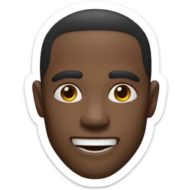 emoji with amazing jawline running finger across bottom of jaw sticker