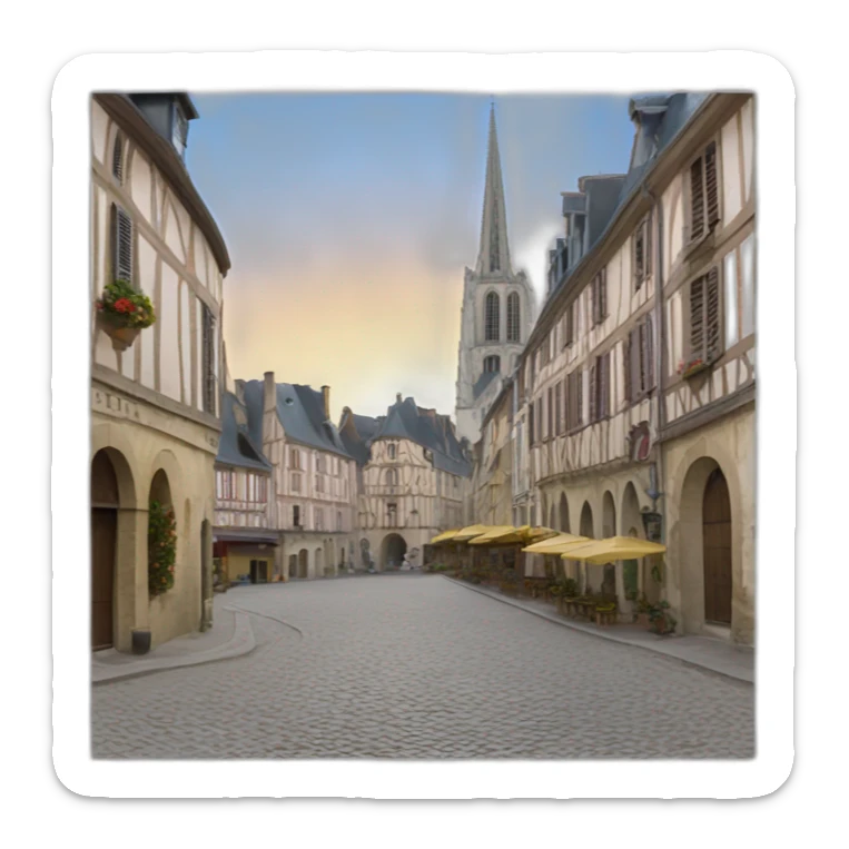 The city of Evreux in france sticker